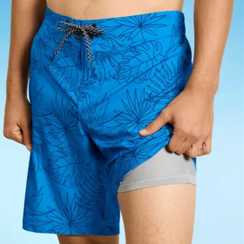Hurley Mens Drawstring Waist Ombre Swim Shorts