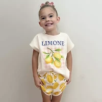 Grayson Little Toddler Girls Crew Neck Short Sleeve Relaxed Fit Graphic T-Shirt