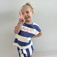 Grayson Little Toddler Girls Crew Neck Short Sleeve Relaxed Fit Graphic T-Shirt