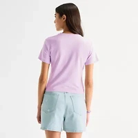 Womens Juniors Crew Neck Short Sleeve Fitted The Aristocats Graphic T-Shirt