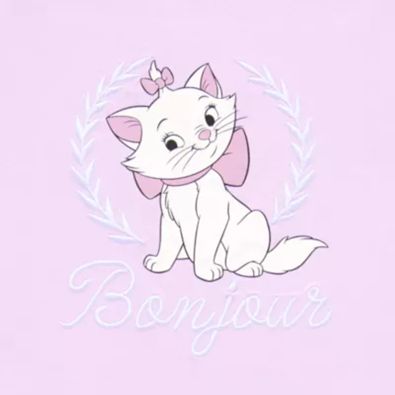 Womens Juniors Crew Neck Short Sleeve Fitted The Aristocats Graphic T-Shirt