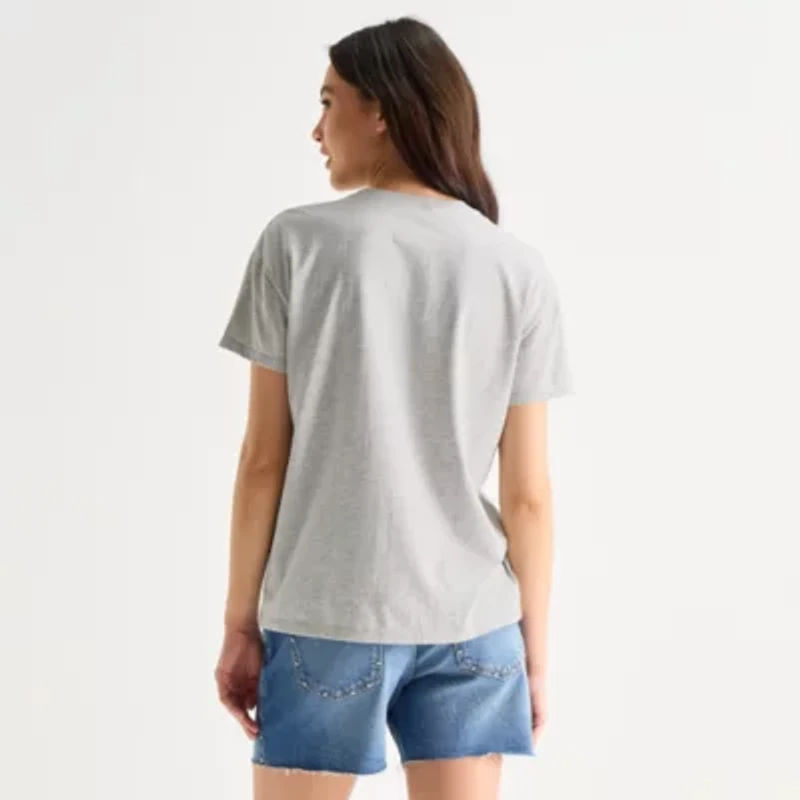 Mickey Soccer Boyfriend Tee Womens Crew Neck Short Sleeve and Friends Graphic T-Shirt