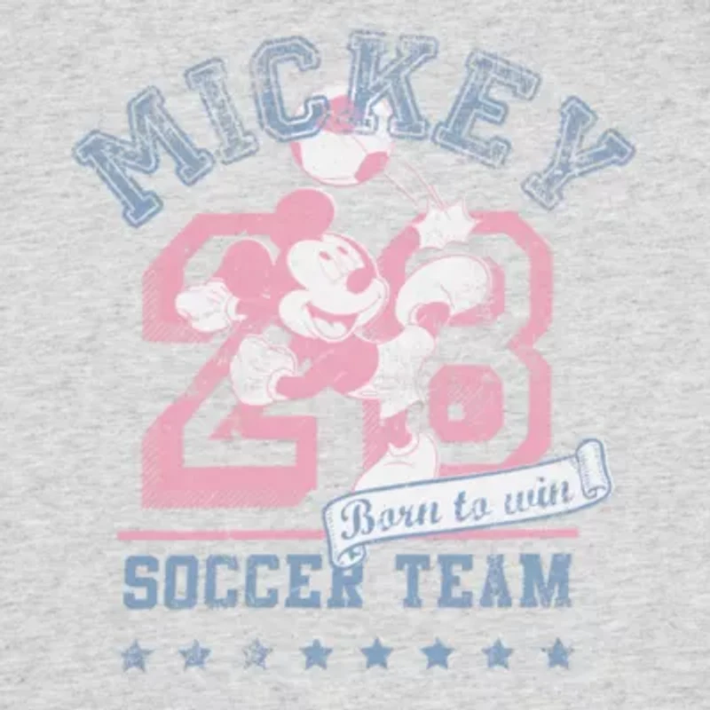 Mickey Soccer Boyfriend Tee Womens Crew Neck Short Sleeve and Friends Graphic T-Shirt
