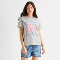 Mickey Soccer Boyfriend Tee Womens Crew Neck Short Sleeve and Friends Graphic T-Shirt