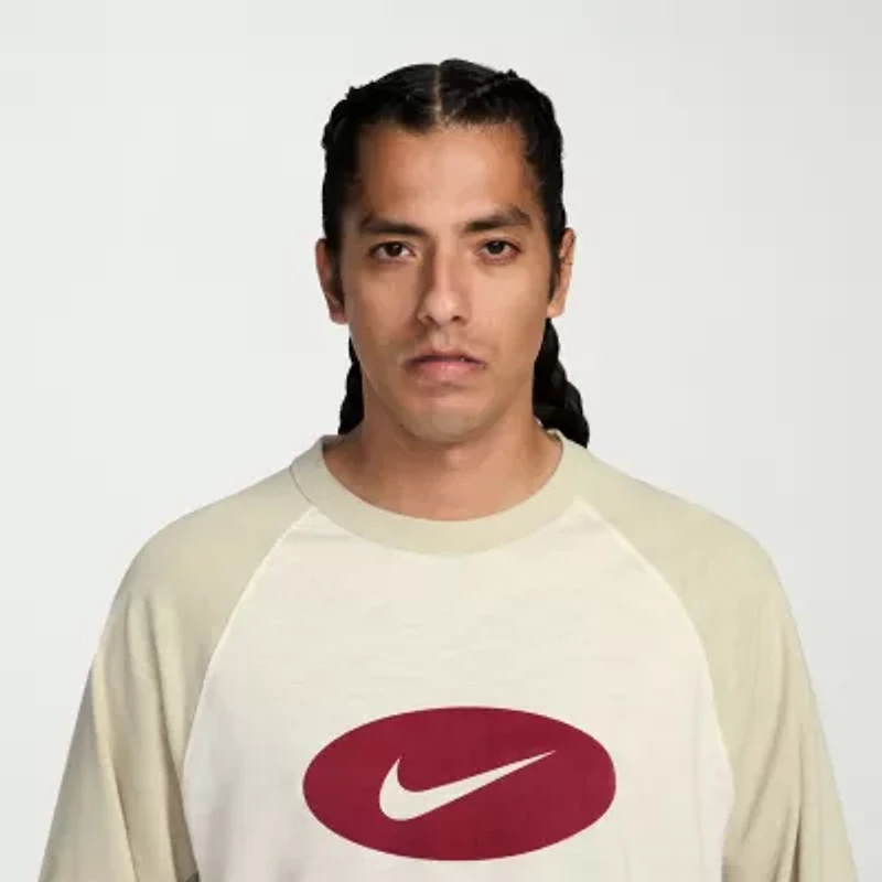 Nike Club Mens Crew Neck 3/4 Sleeve T-Shirt