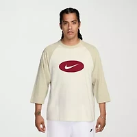 Nike Club Mens Crew Neck 3/4 Sleeve T-Shirt