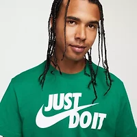 Nike Jdi Swoosh Mens Crew Neck Short Sleeve Classic Fit Graphic T-Shirt