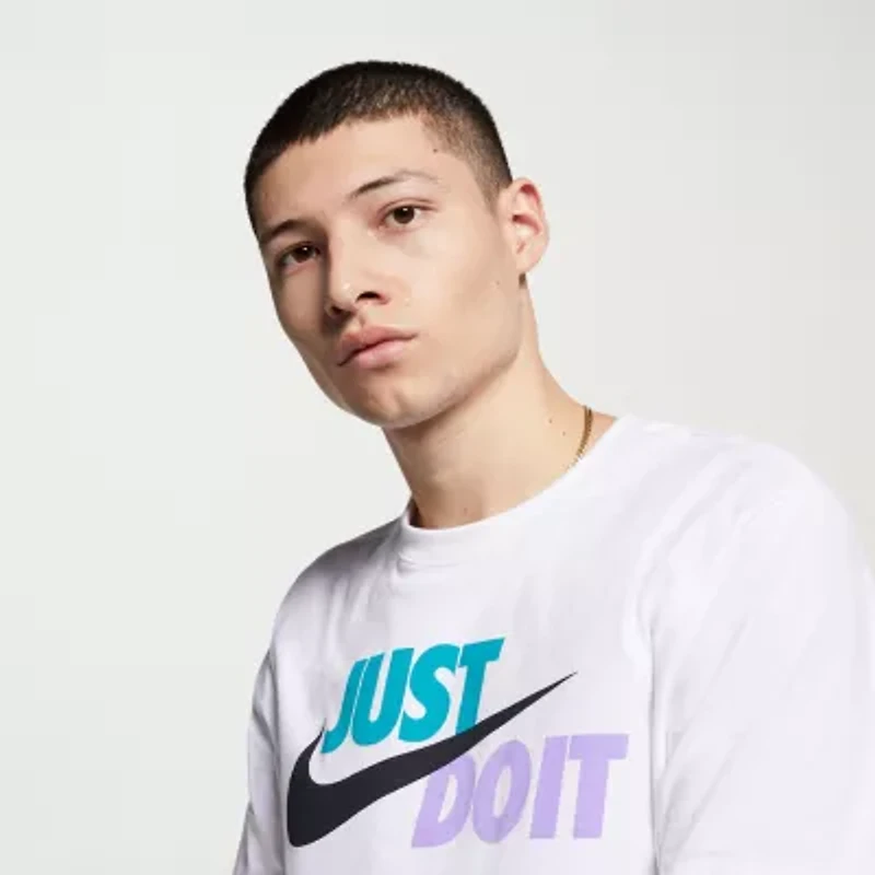 Nike Jdi Swoosh Mens Crew Neck Short Sleeve Classic Fit Graphic T-Shirt