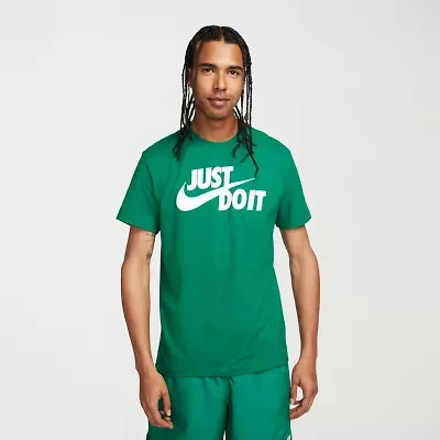Nike Jdi Swoosh Mens Crew Neck Short Sleeve Classic Fit Graphic T-Shirt