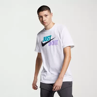 Nike Jdi Swoosh Mens Crew Neck Short Sleeve Classic Fit Graphic T-Shirt
