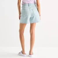 Arizona Womens 5" Mid Rise Juniors Denim Short