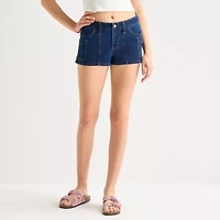 Arizona Womens Low Rise Juniors Denim Short