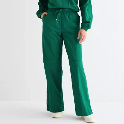 Xersion Womens Wide Leg Mid Rise Relaxed Fit Track Pant