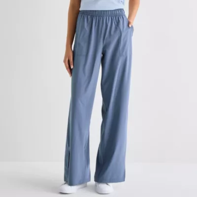 Xersion Womens Wide Leg Mid Rise Regular Fit Active Pull-On Pant