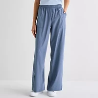 Xersion Womens Wide Leg Mid Rise Regular Fit Active Pull-On Pant
