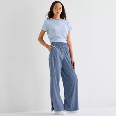 Xersion Womens Wide Leg Mid Rise Regular Fit Active Pull-On Pant