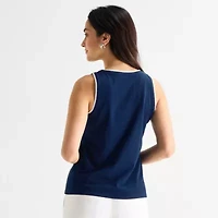 St. John's Bay Womens Scoop Neck Sleeveless Tank Top