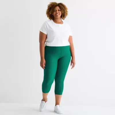 Xersion EverContour+ Womens High Rise 23" Plus Cropped Legging