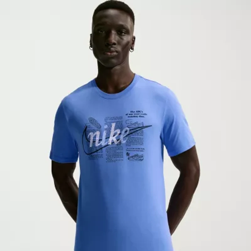 Nike Mens Crew Neck Short Sleeve Classic Fit Graphic T-Shirt