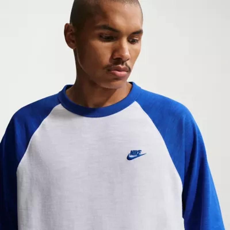 Nike Mens Crew Neck 3/4 Sleeve Active T-Shirt