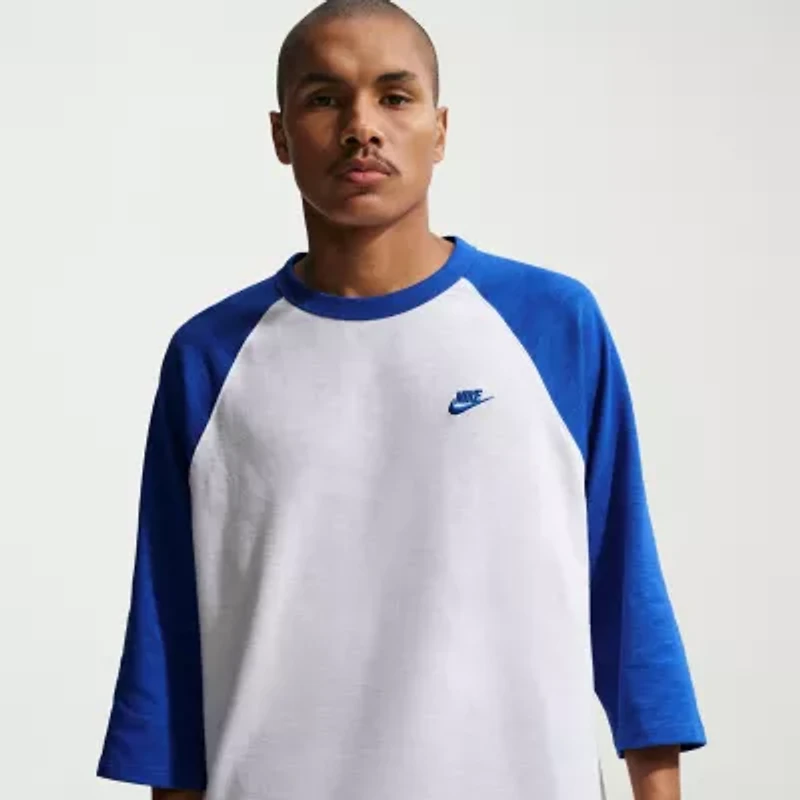 Nike Mens Crew Neck 3/4 Sleeve Active T-Shirt