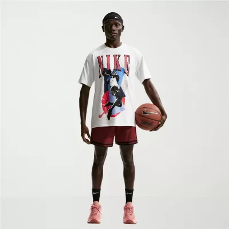 Nike Mens Crew Neck Short Sleeve Regular Fit Graphic T-Shirt
