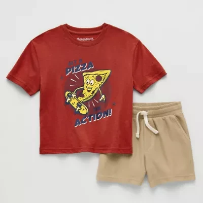 Thereabouts Oversized Fit Little Boys 2-pc. Short Set