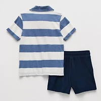 Thereabouts Polo Little Boys 2-pc. Short Set