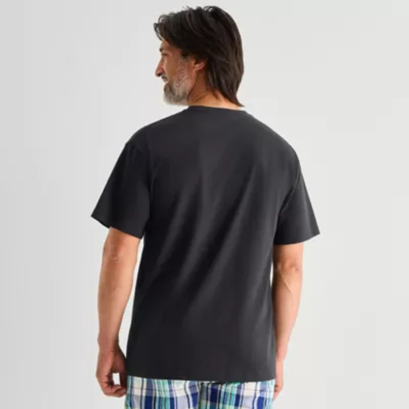 St. John's Bay Mens Crew Neck Short Sleeve Pajama Top