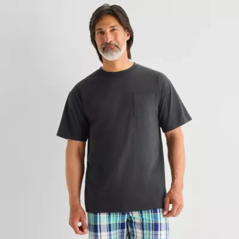 St. John's Bay Mens Crew Neck Short Sleeve Pajama Top