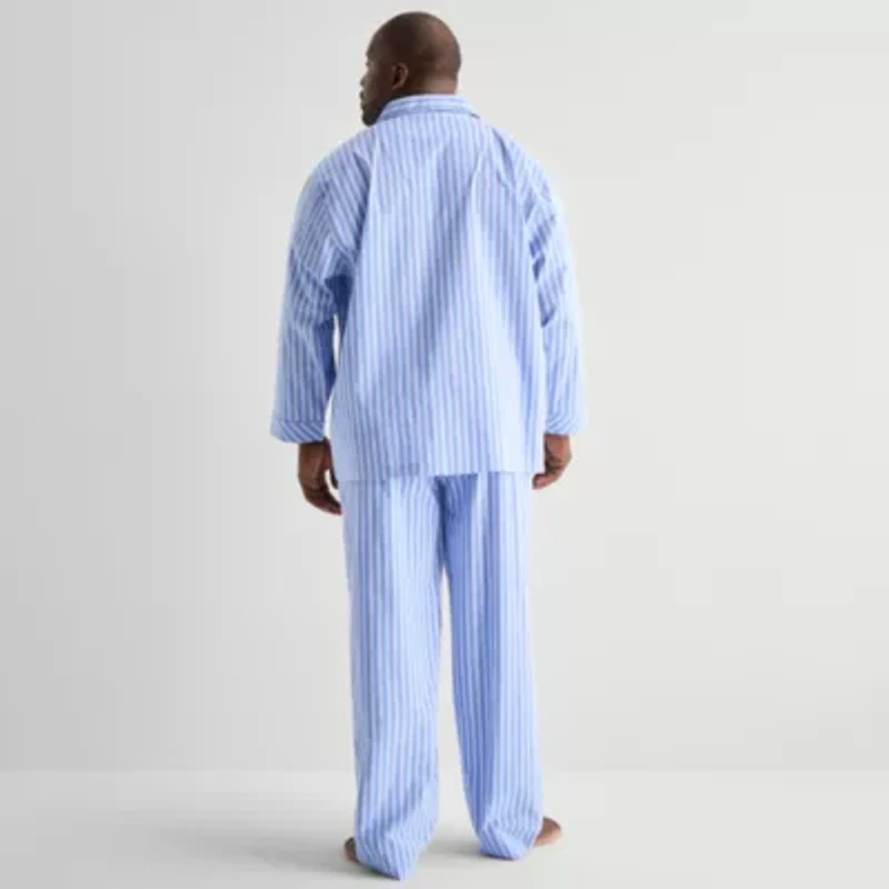 Stafford Mens Long Sleeve 2-pc. Big and Tall Pajama Sets