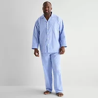 Stafford Mens Long Sleeve 2-pc. Big and Tall Pajama Sets