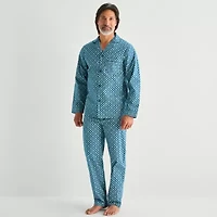 Stafford Mens Long Sleeve 2-pc. Pajama Sets