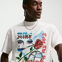 Nike Mens Crew Neck Long Sleeve Regular Fit Graphic T-Shirt