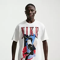 Nike Mens Crew Neck Short Sleeve Regular Fit Graphic T-Shirt