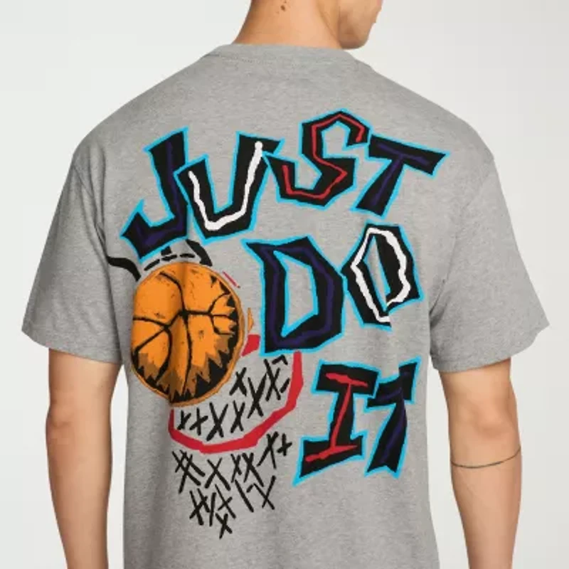 Nike Just Do It Mens Crew Neck Short Sleeve Regular Fit Graphic T-Shirt