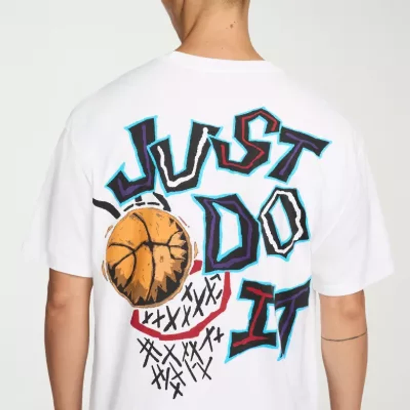 Nike Just Do It Mens Crew Neck Long Sleeve Regular Fit Graphic T-Shirt
