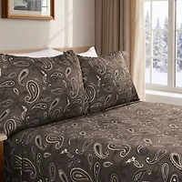 SUPERIOR® Paisley Cotton Flannel Warm Winter Deep Pocket Sheet Set