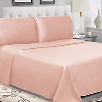 SUPERIOR® Percale Cotton Crisp Cool Breathable 300tc Deep Pocket Sheet Set