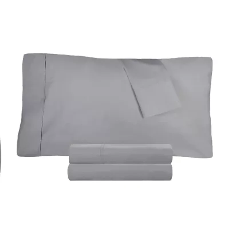 SUPERIOR® Percale Cotton Crisp Cool Breathable 300tc Deep Pocket Sheet Set