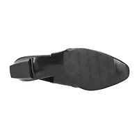 Easy Street Sofie Womens Almond Closed Toe Block Heel Pumps