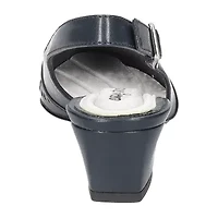 Easy Street Sofie Womens Almond Closed Toe Block Heel Pumps