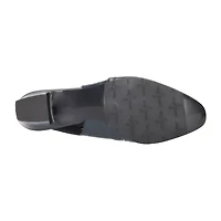 Easy Street Sofie Womens Almond Closed Toe Block Heel Pumps