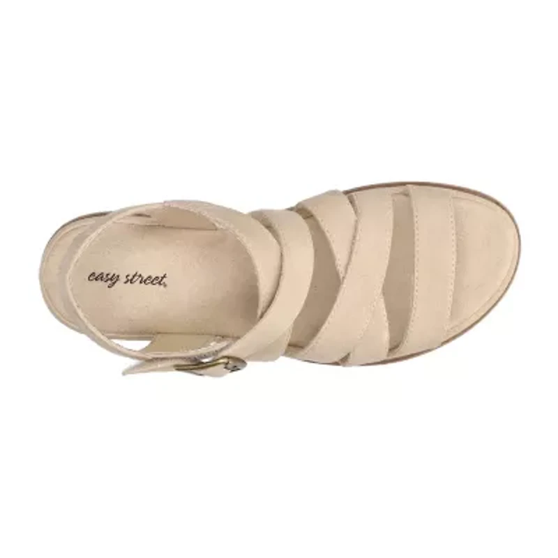 Easy Street Womens Madeline Wedge Sandals