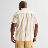 mutual weave Mens Short Sleeve Regular Fit Big and Tall Button-Down Shirt