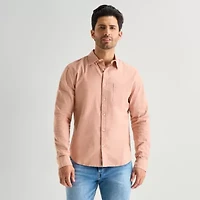 mutual weave Mens Long Sleeve Classic Fit Button-Down Shirt