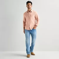 mutual weave Mens Long Sleeve Classic Fit Button-Down Shirt