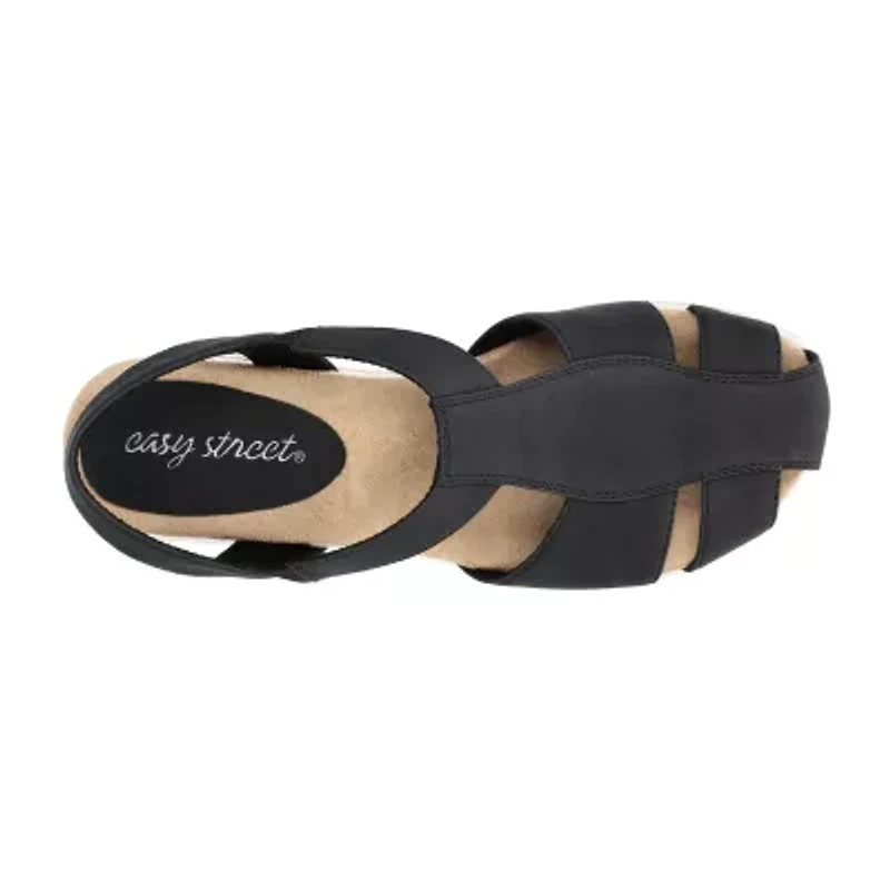 Easy Street Womens Freeport Wedge Sandals