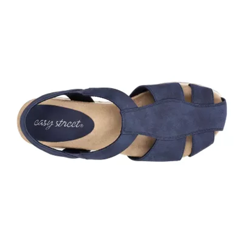 Easy Street Womens Freeport Wedge Sandals