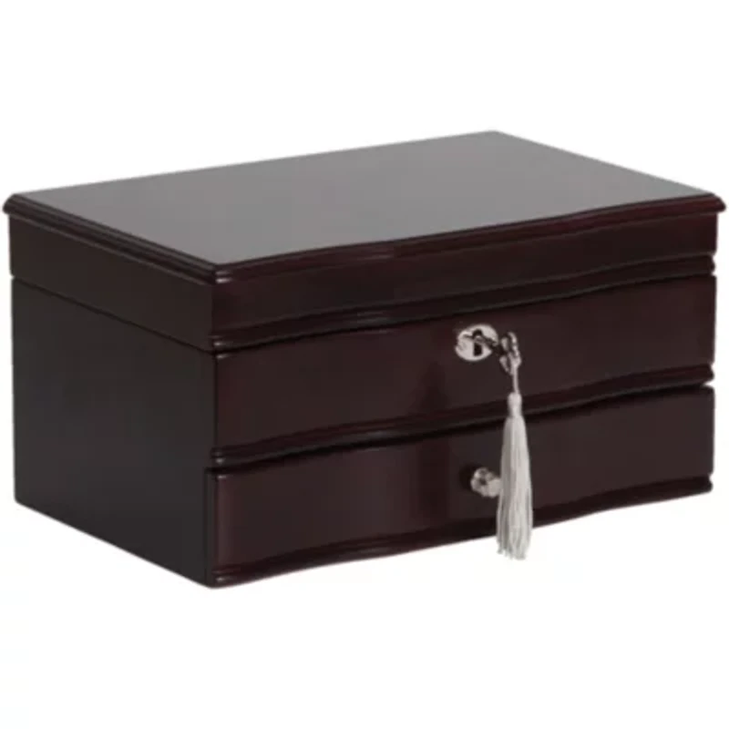 Mele and Co Davina Mahogany-Finish Jewelry Box